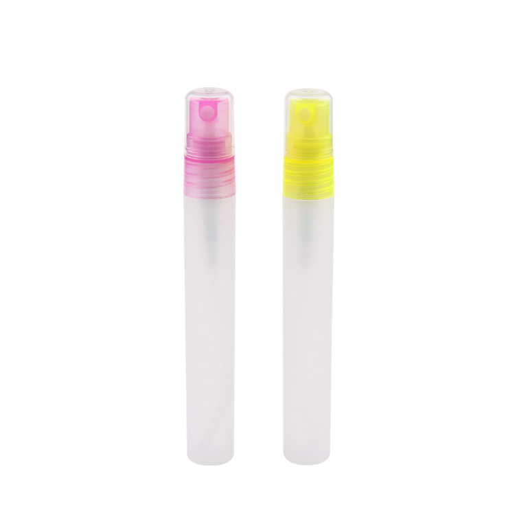 Vacío pequeño perfume spray plástico mini 10ml perfume recargable botella de spray de viaje