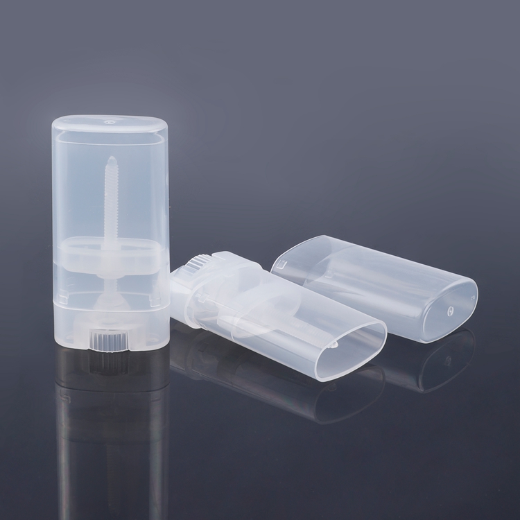 Venta al por mayor Mini 15g Oval PP PCR Desodorante Stick Contenedor Fragancia Desodorante plano Botella de embalaje