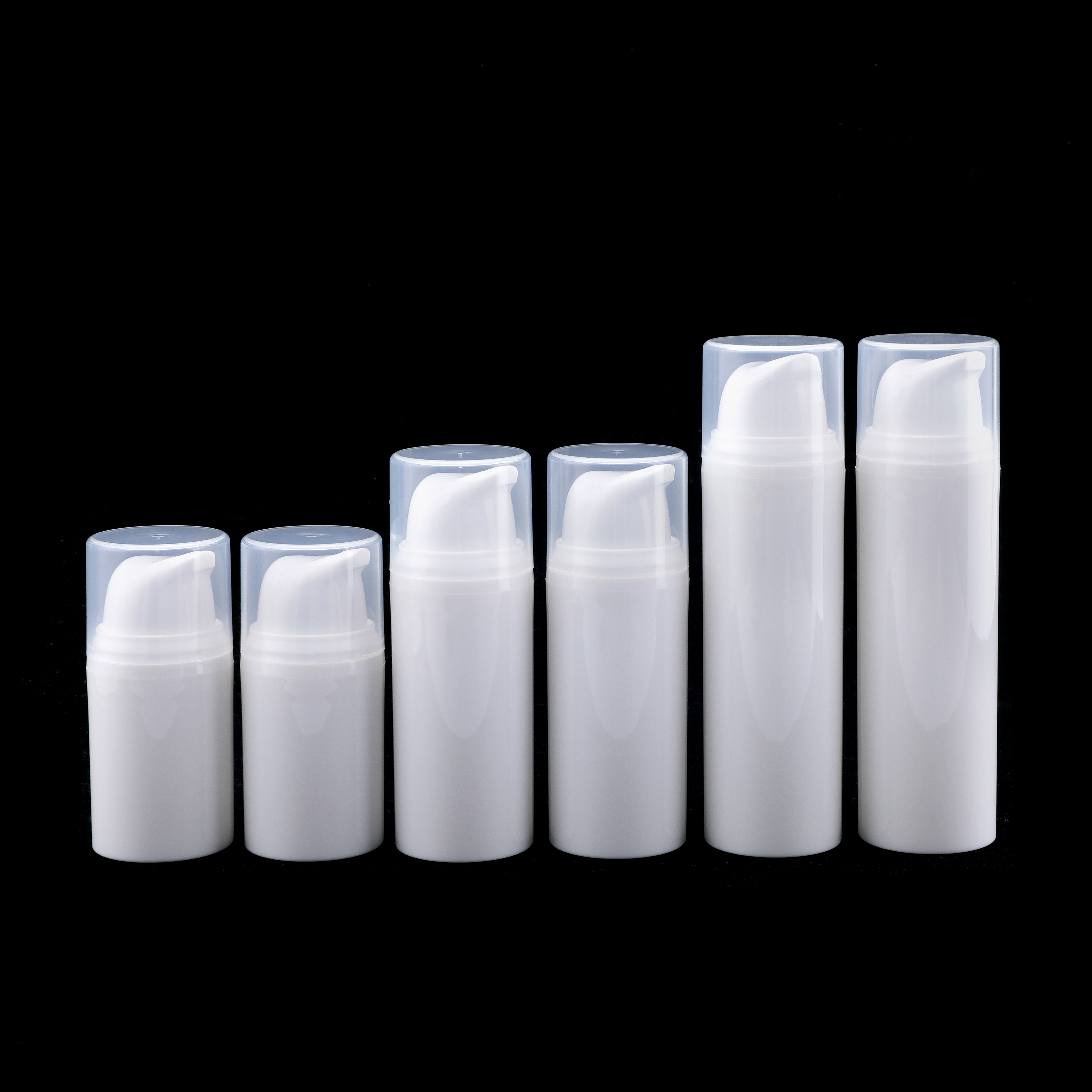 Botellas privadas de aire cosméticas portátiles recargables de la pequeña cantidad de la prensa de 15ml 30 ml 50ml PP PE