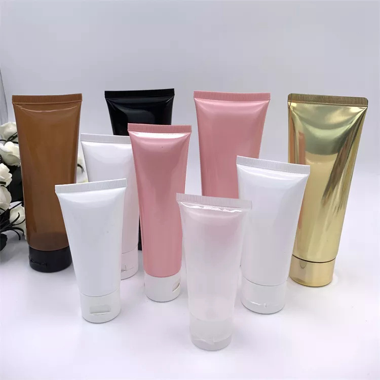Comercio al por mayor de Lujo de Color Personalizado Plástico Vacío Squeeze Multifuncional Hangzhou Flexo Contenedores Eco Impresión Tubo Plano Cosmético