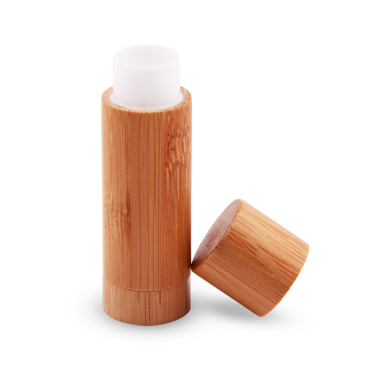 Chapstick tubos bálsamo labial al por mayor nuevo diseño personalizado logotipo vacío DIY bambú 3,5 ml tubos de bálsamo labial biodegradables