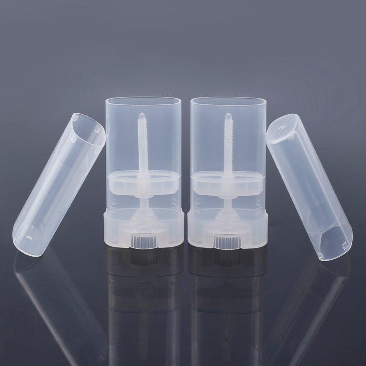 Venta al por mayor Mini 15g Oval PP PCR Desodorante Stick Contenedor Fragancia Desodorante plano Botella de embalaje