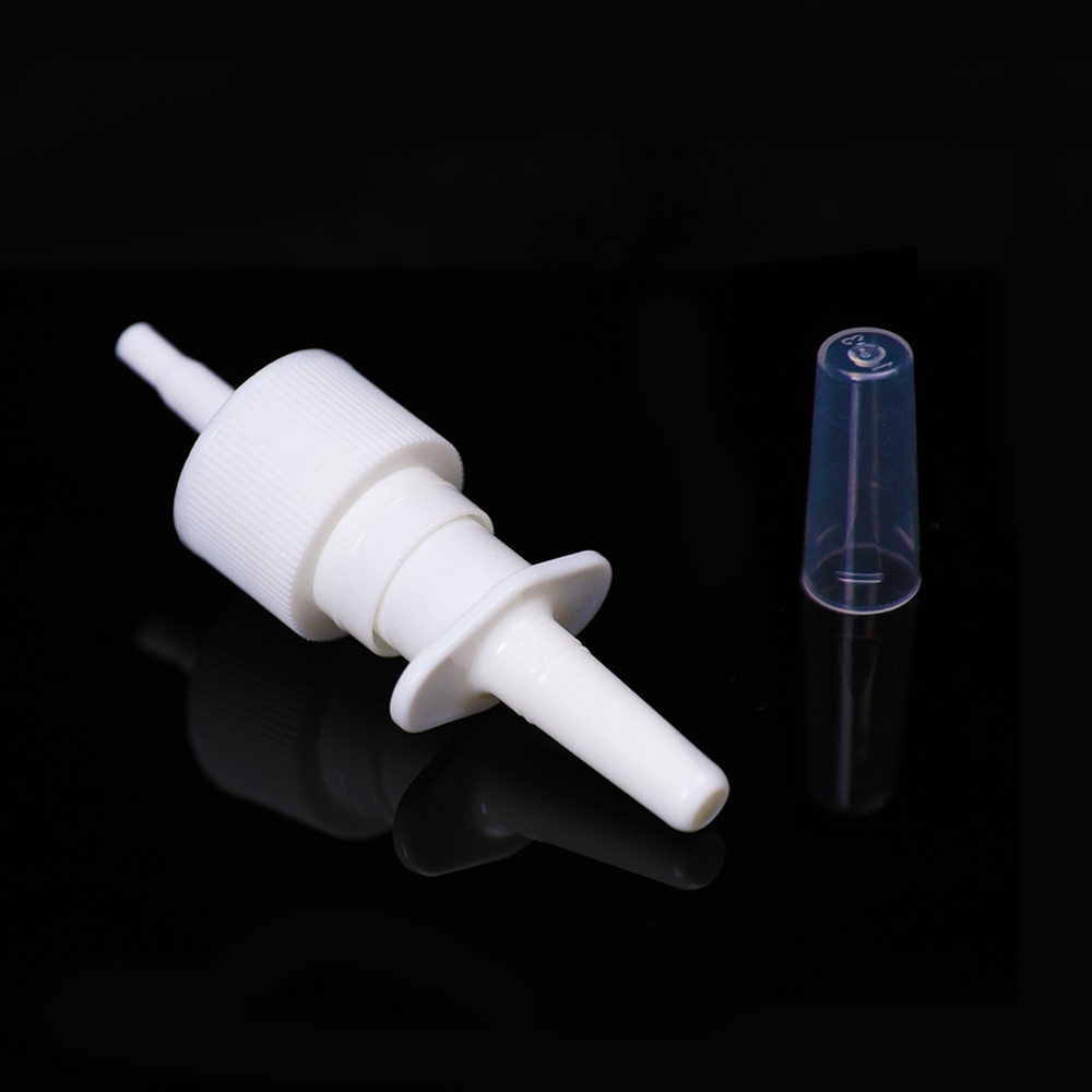 24/410 20/410 18/415 18/410 Pulverizador de niebla Bomba de pulverización nasal de plástico blanco y negro para botella