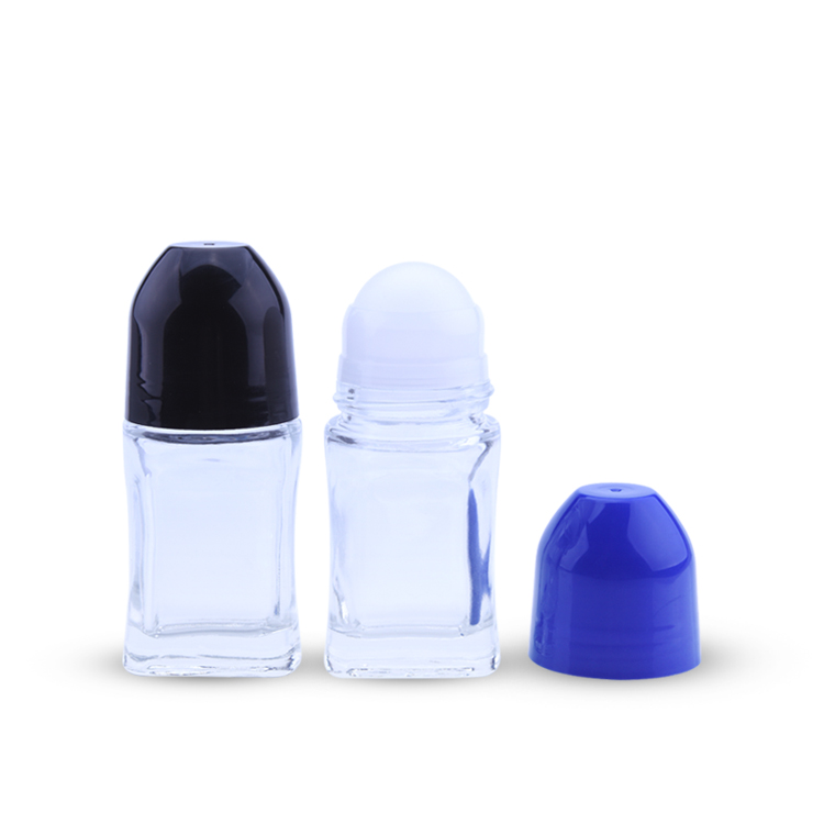 Venta al por mayor de 50ml desodorante de cristal de perfume en botellas de rodillos