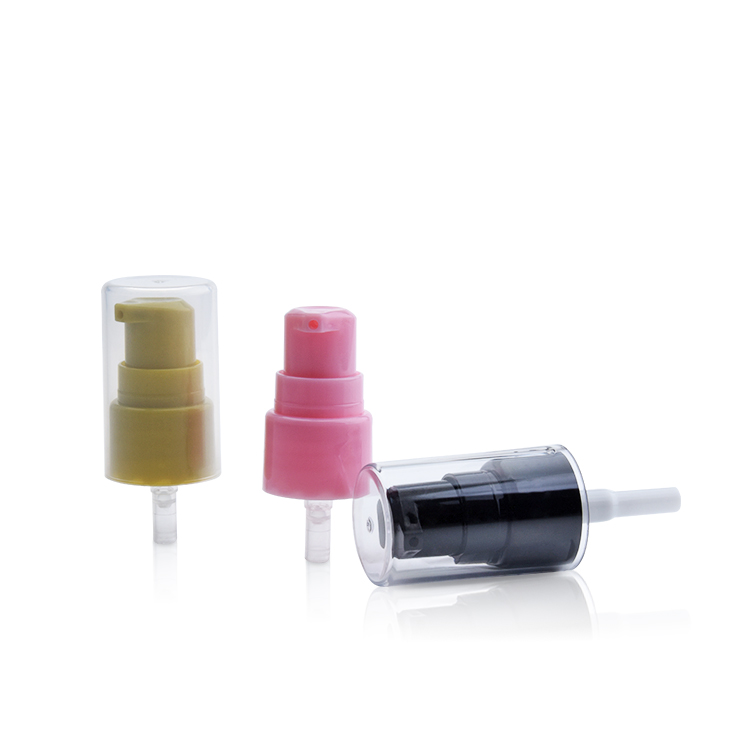 Custom 18/410 20/410 24/410 tapa completa tratamiento cosmético bomba de plástico crema bomba de crema mate 