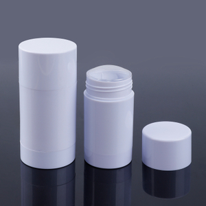 Rosa 15g 30g 50g 75g plástico recargable desodorante Stick botella bálsamo portátil tamaño personalizado