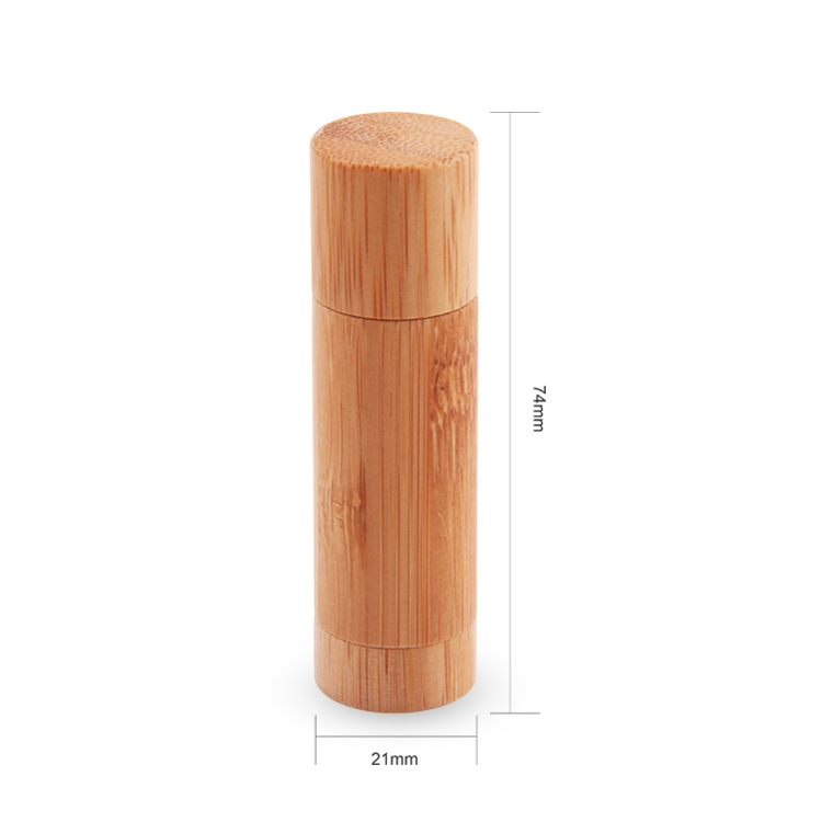 Chapstick tubos bálsamo labial al por mayor nuevo diseño personalizado logotipo vacío DIY bambú 3,5 ml tubos de bálsamo labial biodegradables