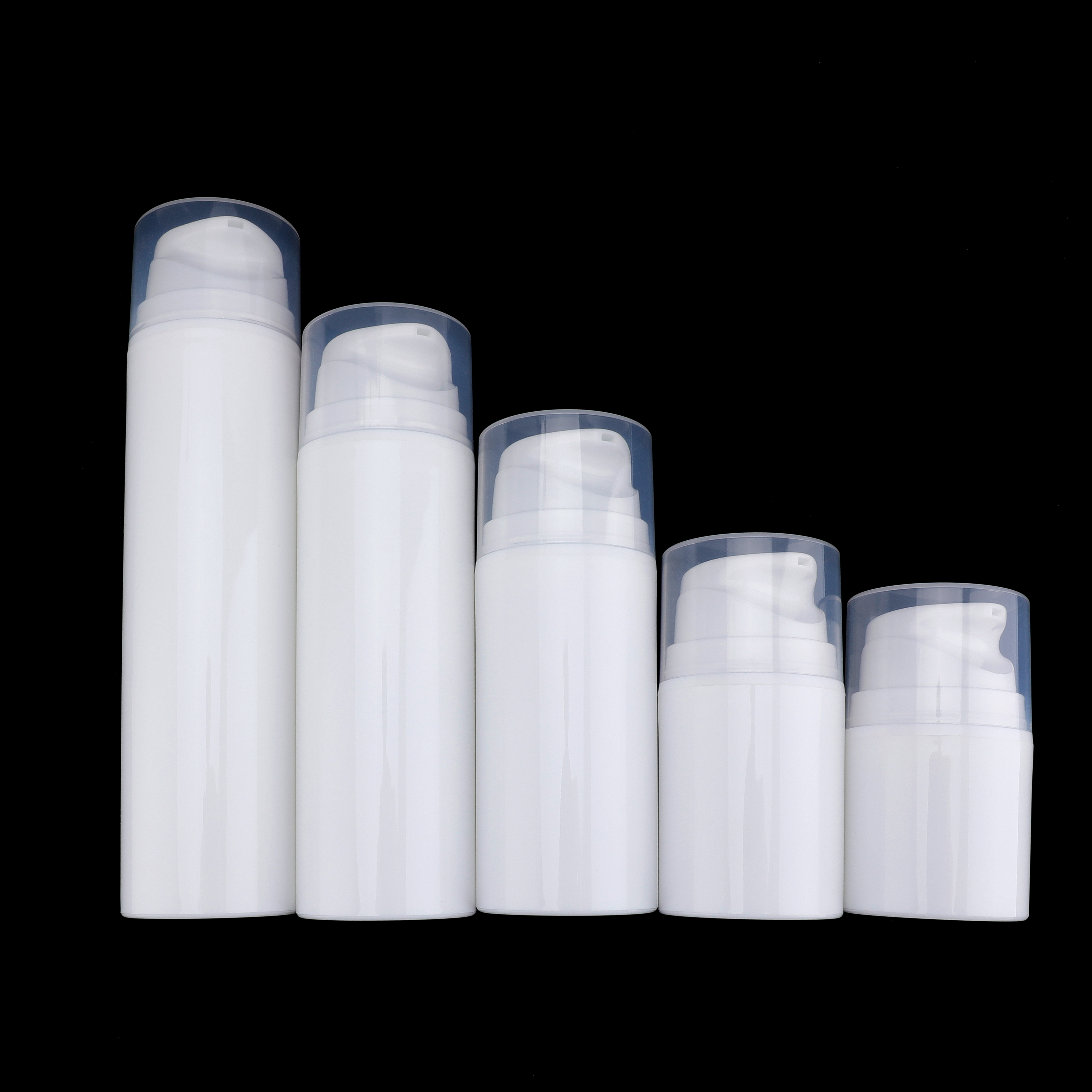 Airless 30ml 50ml 75ml PP PE Prensa redonda Botellas de vacío Empaquetado cosmético